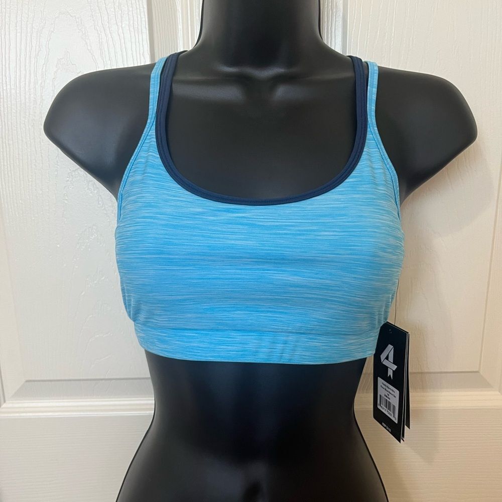 Fourlaps Vitality Sports Bra River Blue Space Dye Sz XS NWT $54 #8
